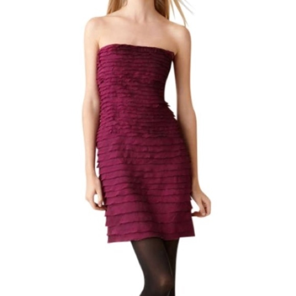 Alice + Olivia Strapless Silk Dress